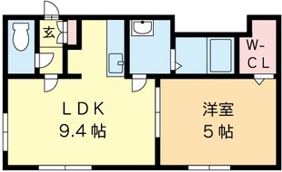 東区役所前駅 徒歩6分 2階の物件間取画像